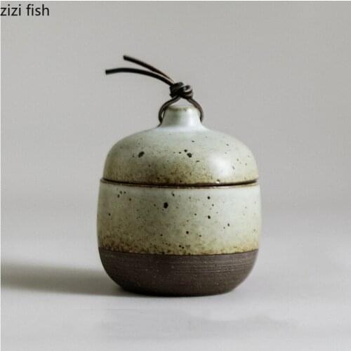 Ceramic Tea Caddy Storage Tank Decorative Jar Candy JarTea Box Tea Organizer Tea Container Storage Box Stew Cup Dessert Bowl