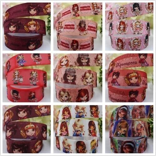 16568 , 25MM Classic cartoon design Printed grosgrain ribbon, DIY handmadeHair accessories Material wedding gift wrap