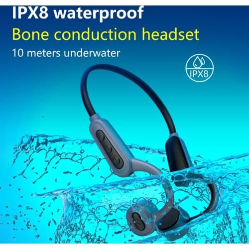 Bone Conduction Waterproof Earphone Wireless Bluetooth Stereo Headset With 16G RAM IPX8 Sports Swimming Headphones For Sports