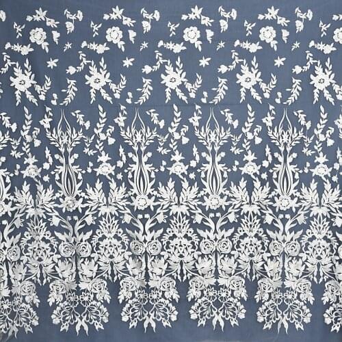 LASUI 3m =1lot classic embroidery mesh lace fabric vogue wedding dress veil Haute couture clothing handmade accessories X0467