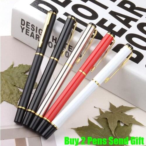 Hot Seling Facet Metal Roller Ballpoint Pen High Quality Brand Writing Pen School Student Pen Buy 2 Pens Send Gift