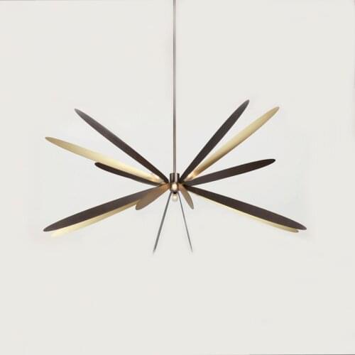 Living room led chandelier simple post modern nordic dragonfly hardware chandelier restaurant bedroom model room chandelier