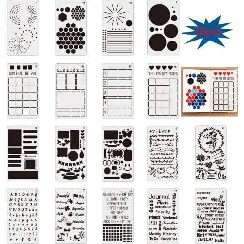 Ultimate Productivity Stencil Set Diy Templates To Create Calendars, Lists, Letters, Numbers, Habit Trackers
