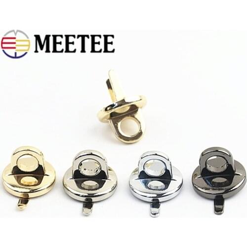 Meetee 5pcs Bag Hanging Hook 6x15mm Handbag Side Buckles for Luggage Leather Accessories Clothing Hardware Decoration BF282