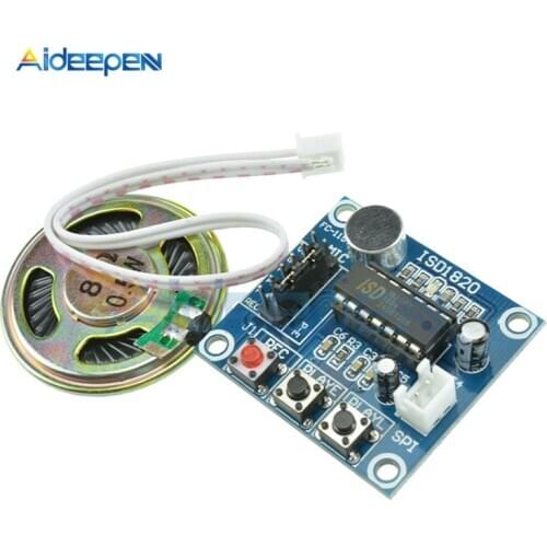 ISD1820 recording module voice module the voice board telediphone module board with Microphones+Loudspeaker DC 3V-5V