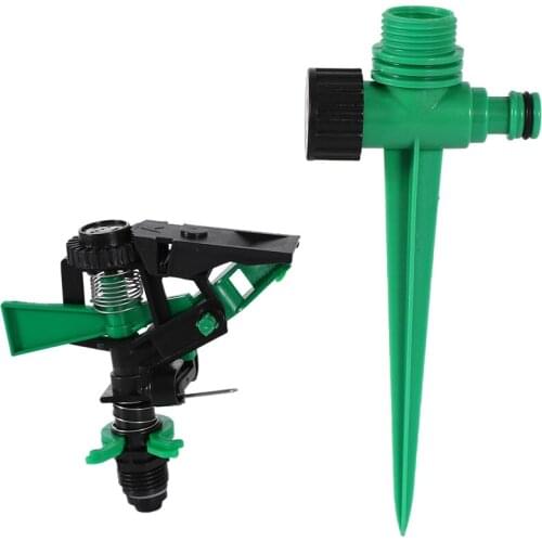 360 Rotating Water Sprinkle Garden Lawn Impulse Nozzle Watering Tool Pin Pulse Type Abs+Pp Hight Pressure Long Range
