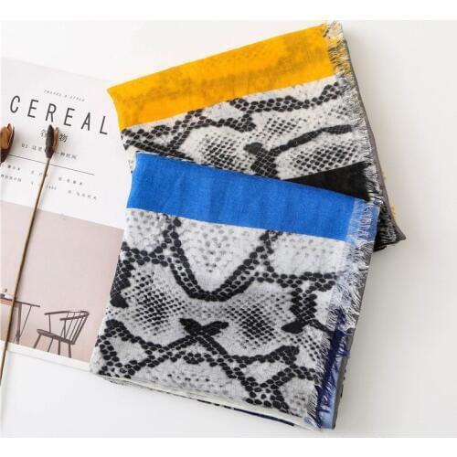 2019 New Snake Skin Pattern Fringe Scarf Shawls Fashion Leopard Print Wrap Muffler Hijab Wholesale 10pcs/LOT Free Shipping
