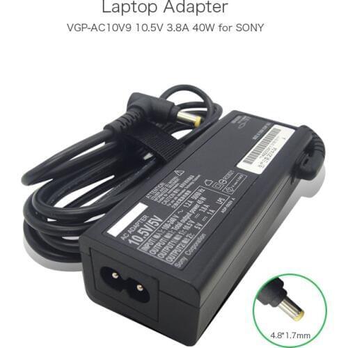 Genuine 10.5V 3.8A 40W AC Adapter Charger For SONY VAIO VGP-AC10V10 VGP-AC10V9 VGP-AC10V73 Netbook With 5V 1A Laptop Charger