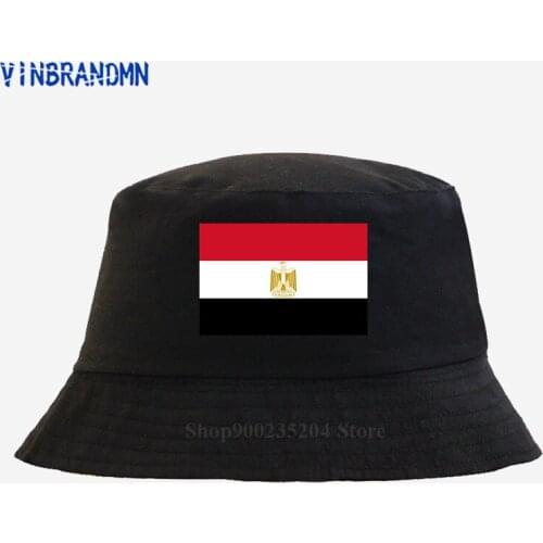 2021Retro Egyptian Flag unisex Bucket hat Awesome The Pride of Egypt hats Arab Arabic Word Print Patriotic Outdoor Fishing hats