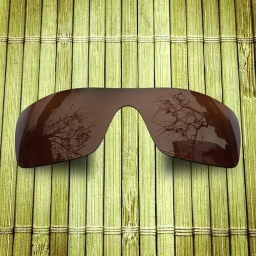 Polarized Replacement Lense For-Oakley Batwolf Sunglasses Frame True Color Mirrored Coating - Brown Color