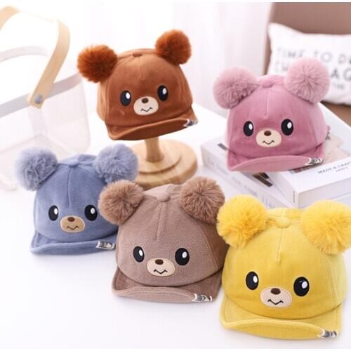 Baby Boy Girl Hat Accessories Kids Cap Wool Warm Cartoons Cotton Hat Boys Autumn Winter Caps Newborn Photography Props Children