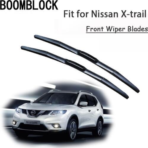 BOOMBLOCK 2PCS High Quality Front Windshield Wiper Blades For 2001-2018 Nissan X-trail T32 T31 T30 Accessories