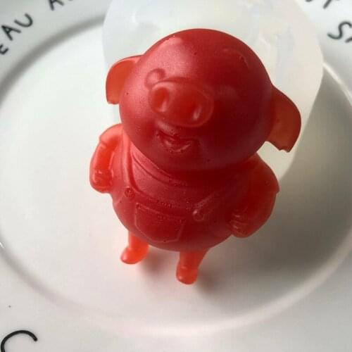 Carrying Big Pig Silicone Mold Mobile Phone Drop Glue Mould Decoration DIY Mold XGY-20