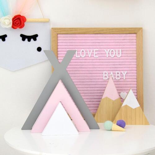 Nordic Original Wooden Mountain Blocks Decoration for Baby Room Photography Props Kids Education Toy Best Christmas Gifts