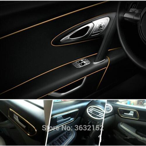 Car Styling Interior Decorative Thread Sticker Decoration Strip Accessories for fiat punto 500 bravo freemont stilo panda linea
