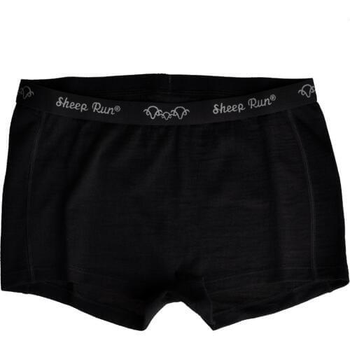 100% Merino wool Free Shipping Womans Lightweight Underwear Black Boxer Underpant For Breathable Quick Drying Wicking