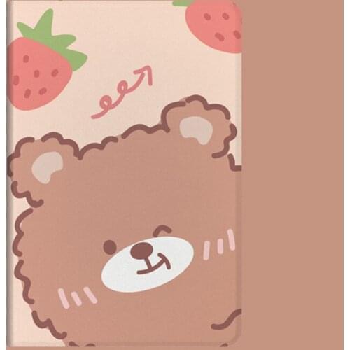 Cartoon Bear Smart Case for iPad 9.7 2018 2017 Air 1 2 3 Pro 10.5 10.2 Inch 2019 Girls Cute Shockproof Tablet Cover Funda