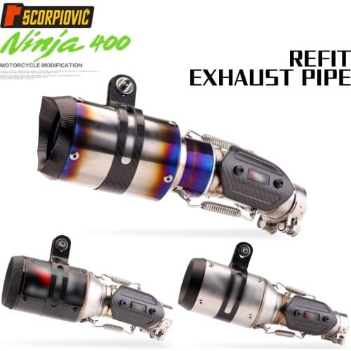 Suitable for Kawasaki NINJA400 special titanium alloy tail section modification carbon fiber exhaust pipe