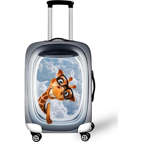 18-32inch Animal Owl Dog Horse Giraffe Luggage Protective Covers Elastic Suitcase Cover Anti-Dust Travel Trolley Case Cover