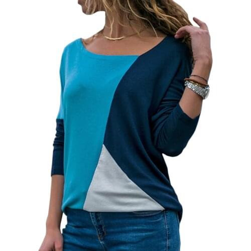 Ladies Tops Shirt Blusas Mujer Women Blouse 2019 Autumn Causal Blouse Slim Offioce Skew Collar Patchwork Long Sleeve xl shirt