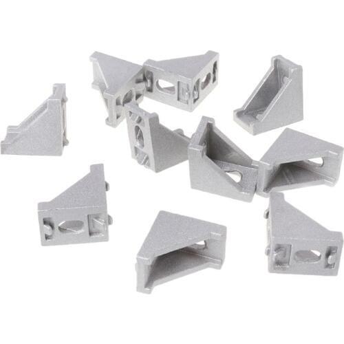 10pcs 2028/4040/3030 Fasten Fitting Angle 20x28/40x40/30x30 L Connector Aluminum Corner Bracket Joint Brace
