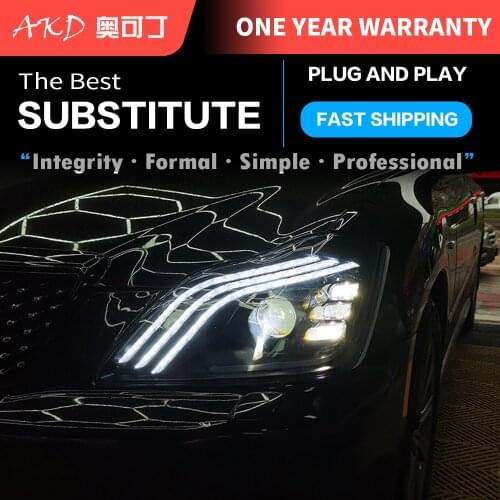 2 PCS Car Lights Parts For TOYOTA CROWN 2005-2009 Maybach Type Head lamps LED Headlight LED Dual Projector FACELIFT