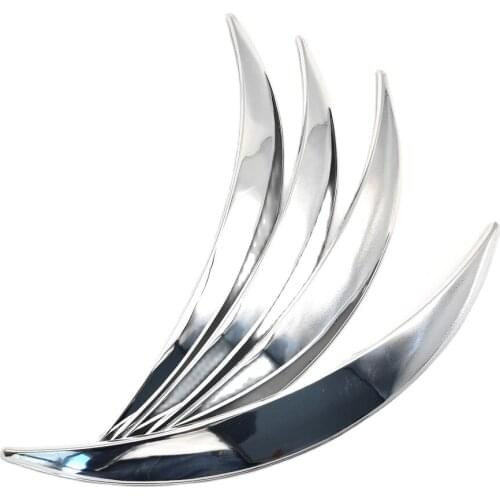 4pcs Chrome Car Wheel Eyebrow Arch Trim Lip Fender Flares Protector Anti-scratch