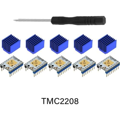 5PCS TMC2208 MKS Stepper Motor StepStick Mute Driver Silent Excellent Protection For Sky V1.3 mini E3 Ender 3 3d Printer Parts
