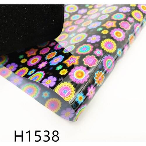 A4 20*33CM cartoon floral Transparent UV clear print pvc fabric for DIY accessories H1538