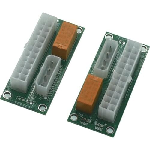 Add2psu VER004 ATX 24Pin To Molex 4Pin SATA Dual PSU Power Supply Sync Starter Extender Cable Card For BTC Miner Machine