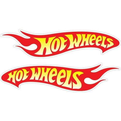 Car Sticker Fashion PVC Decal Set of 2 Suitable for Hot Wheels Helmet Racing Moto Cross Cars 4x4 RV Waterproof Decals