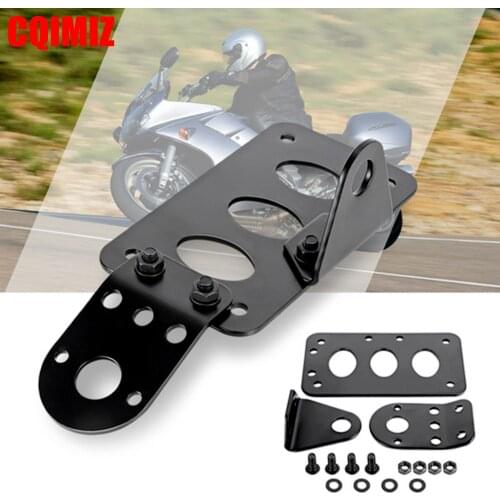 Side Mount Black Motorcycle License Plate Number Plate Bracket For Harley Chopper Accessories Black License Plate Bracket