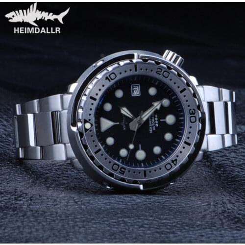HEIMDALLR Tuna Automatic Mechanical Watch Dive 200m NH35 Sapphire Crystal Men Watch Mechanical C3 Super Luminous Diver Watch