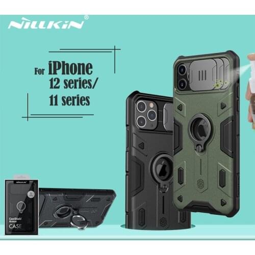 For iPhone 11 12 Pro Max 12 mini Case NILLKIN CamShield Armor Case Slide Camera Ring kickstand Back Cover For iPhone 11 12 Pro