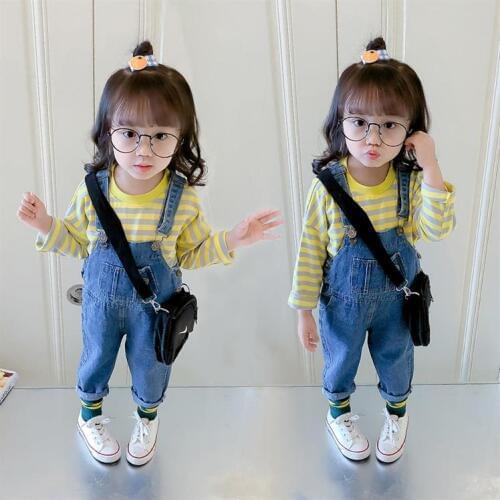 Baby Overalls Denim Pants 2018 Autumn New Baby Girl Pants Fashion Overalls New Suspender Cowboy Trousers Kids Denim Jumpsuit
