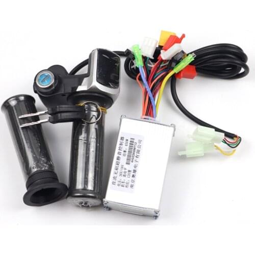 Electric Scooter Motor Controller 36 / 48V Universal Switch Lock with Speed Regulating Handle and Power Content Display