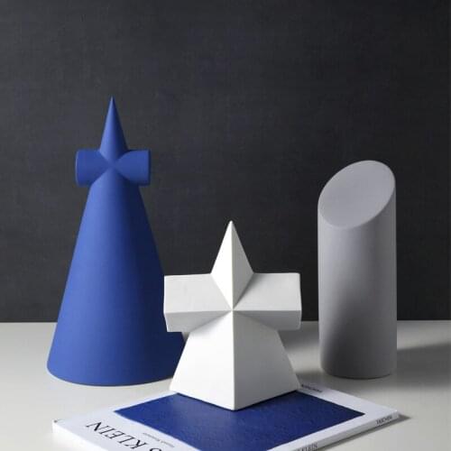 Nordic ceramic geometric process ornaments living room porch wine cabinet creative model room soft home decoration