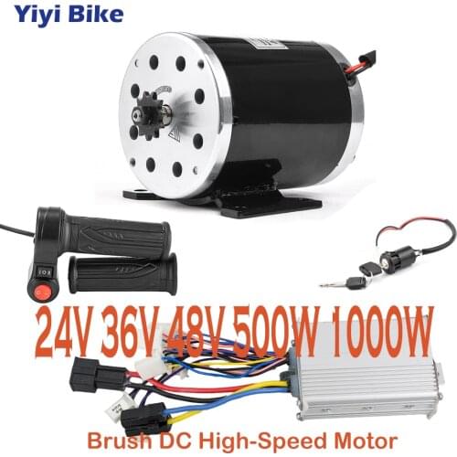 DC Brushed Motor Conversion Kit Electric Bike 24V- 48V 500W 1000W Motor Controller 3 speed Throttle bicicleta electrica plegable
