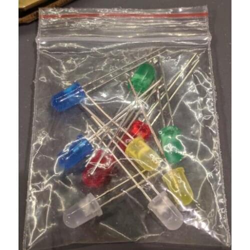 Small bags of 5MM LED Each bag= 2 red+2 green+2 yellow+2 blue+2 white DIY