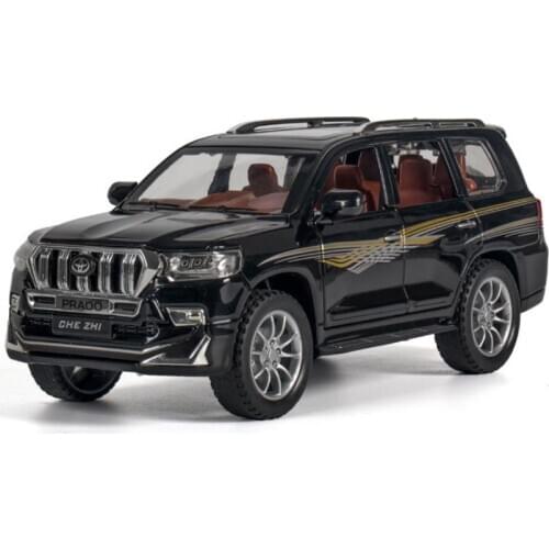 Hot sale 1:24 alloy pull back Prado car model,high simulation sound and light 6 door design,childrens toys,free shipping