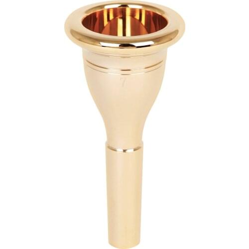Tuba Mouthpiece Solid Durable Brass Construction Gold Plated Musical Instrument Accessories