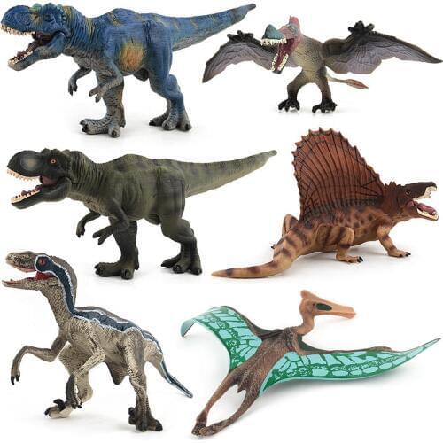 6Pcs Simulation Dinosaur Model Set Wild Life Animal World Action Figures Educational Pterosaur Toys Gifts For Children Kids Boy
