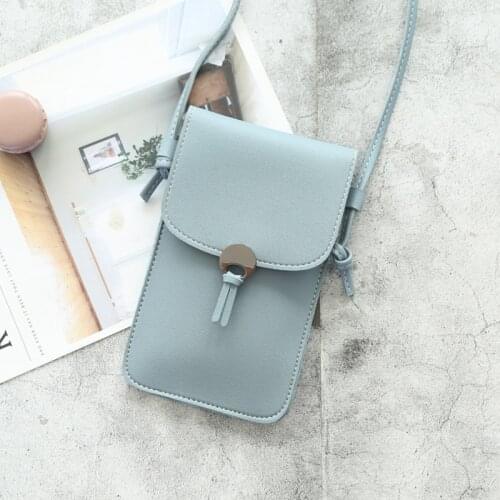2020 New Touch Screen Cell Phone Purse Bag Smartphone Wallet Tassel Leather Shoulder Strap Handbag Women Bag Drop Shipping