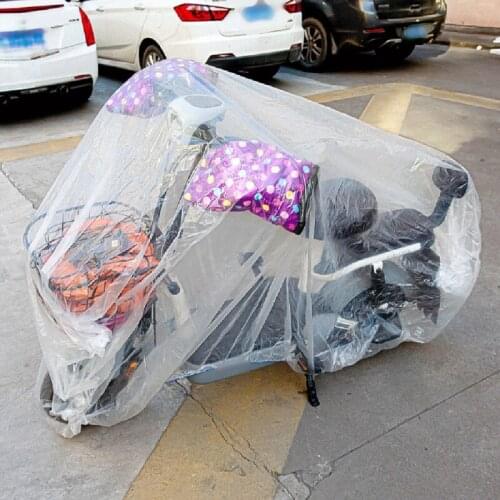 G5AD Motorcycle Cover Disposable Transparent Protector Covers All Season Outdoor Waterproof Bike Scooter Rain Dustproof Covers M