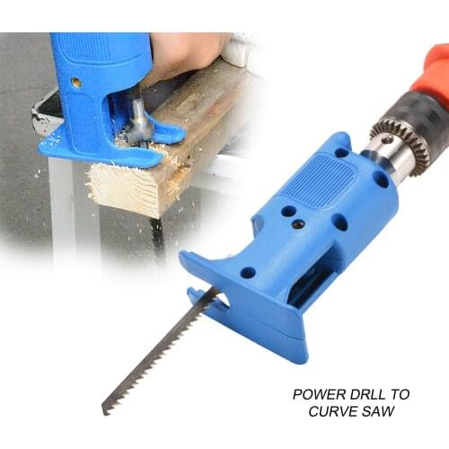Reciprocating Saw Adapter Electric Drill Modified Electric Saw Hand Tool Wood Metal Cutter Saw Attachment Adapter Woodworking