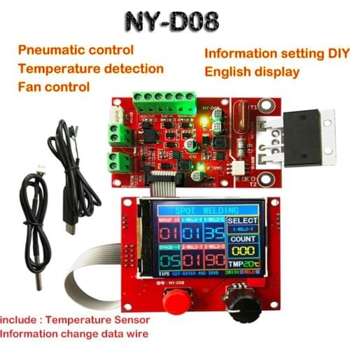NY-D08 Spot Welder Controller Welding Machine Control Board Pneumatic Colorful LCD Display Multi-point linkage Personalization