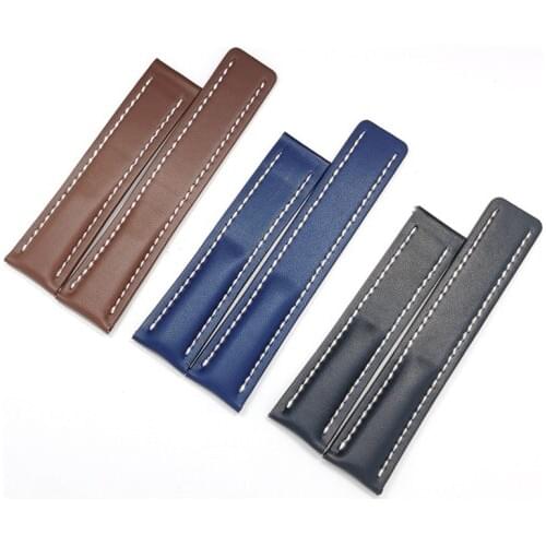 20 mm 22mm 24mm Genuine Leather Watchband Wristband For Breitling Watch Strap Avenger Belt Navitimer Bracelet DIY Replace