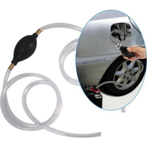Rubber Black Hand Pump Pipe Car Guide Siphon Fuel Liquid Transfer Durable Oil Suction Extractor For Automobile Oil Suction Pump