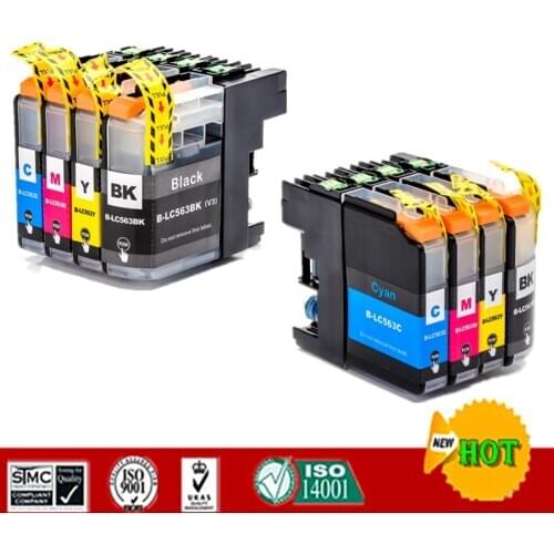 Compatible For LC563 in Ink cartridges suit for MFC-J2310 MFC-J2510 MFC-J3520 MFC-J3720 etc