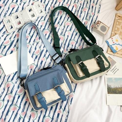 New Women Handbags Cute Casual Wild Small Crossbody Shoulder Bag Women Hit Color Student Casual Zipper Shoulder Messenger Pouch